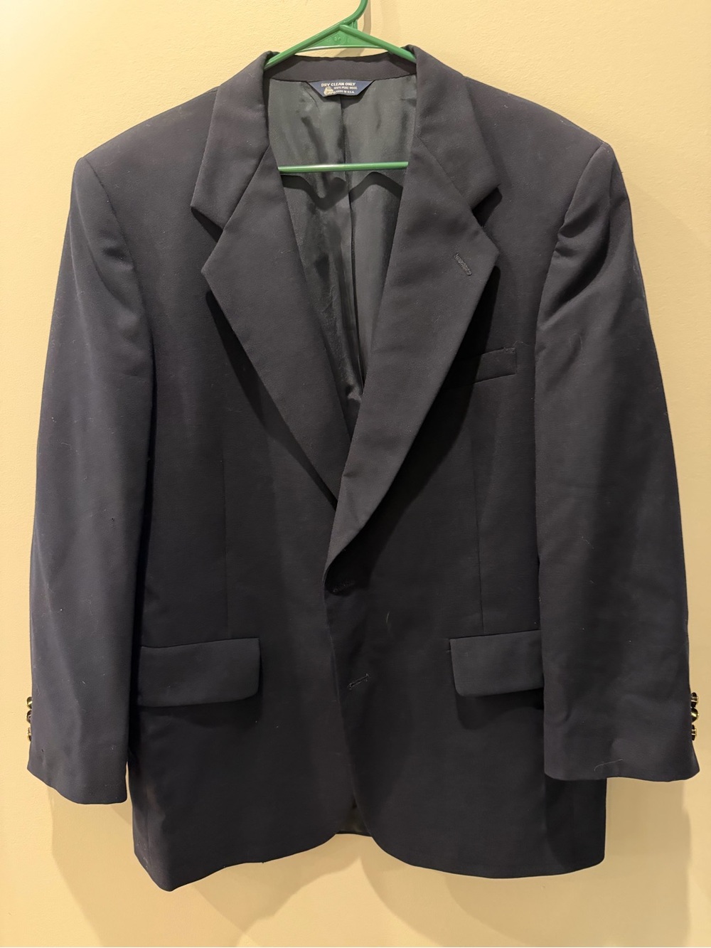 Kuppenheimer Men's Navy Blazer Classic Single Breasted 100% pure wool union 46R